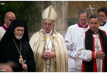 Papa em celebração ecumênica: a misericórdia de Deus renovará as relações dos cristãos