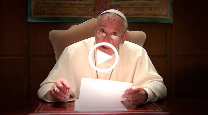 Lançam “vídeo do Papa” com suas intenções de oração