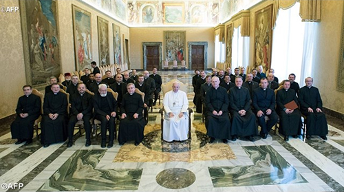 Papa Francisco em audiência com os Padres Marianos da Imaculada Conceição