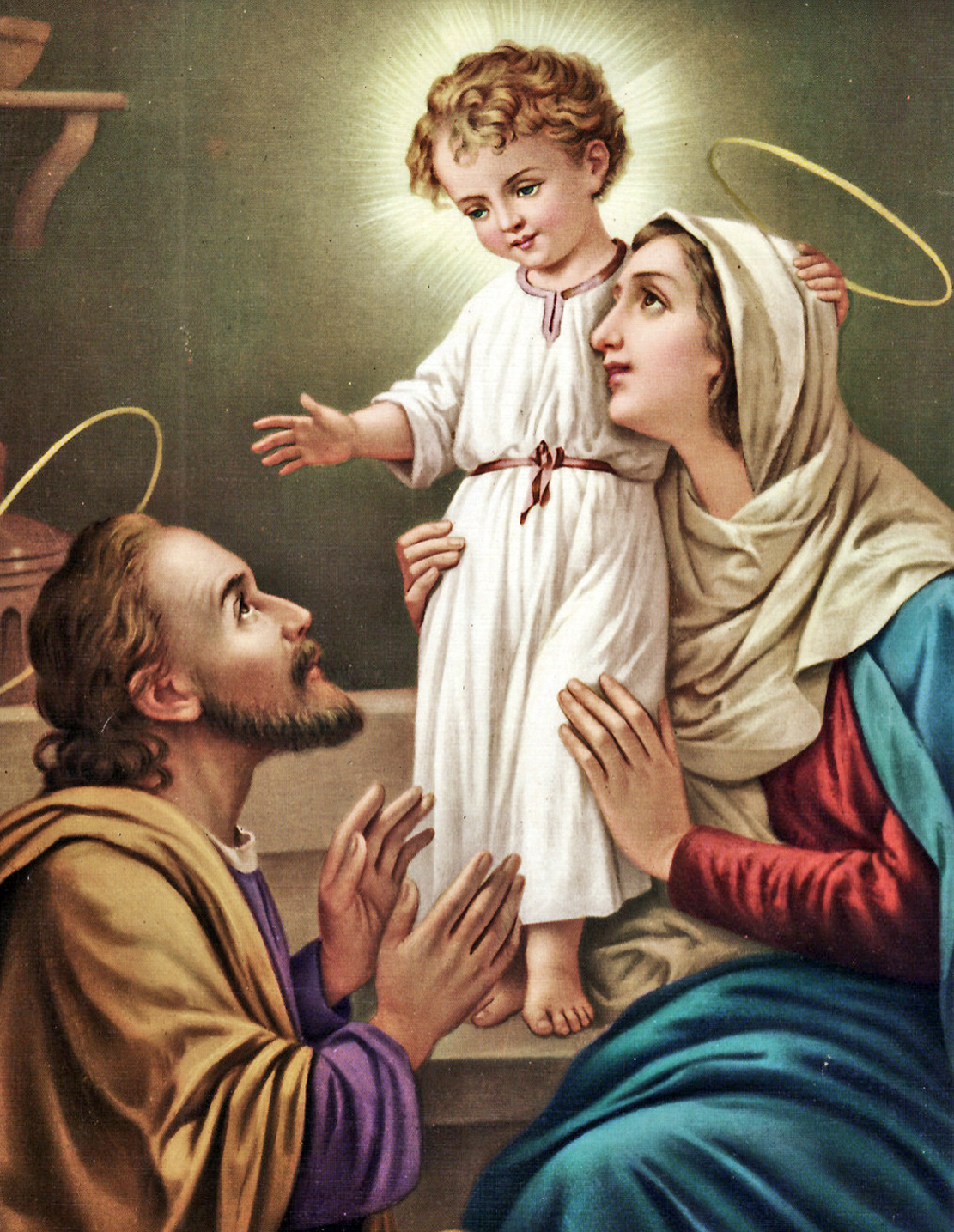 O amor de Maria e José pelo Menino Jesus