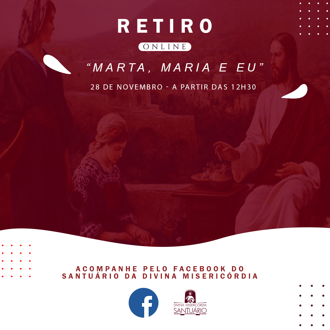 “Marta, Maria e eu” é o tema do retiro online que acontece neste sábado (29)